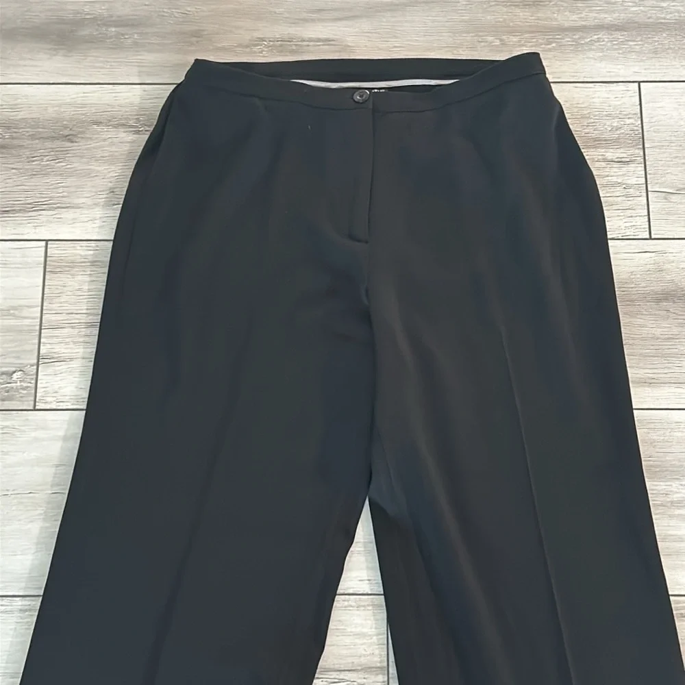 Peace of Cloth New York size 6 wide leg black dress pants business